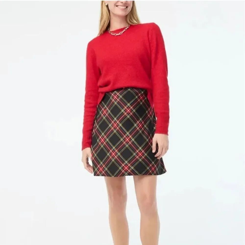 J Crew Tartan Bias Slip Mini Skirt NWT